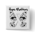 Lung Cancer Hope Matters Pinback Buttons