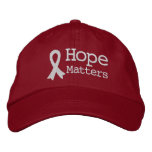 Lung Cancer Hope Matters Embroidered Hats