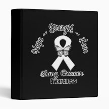 Lung Cancer Hope Strength Love Binder