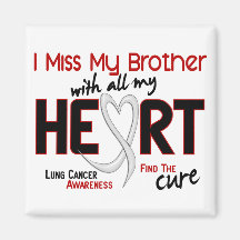 Lung Cancer I Miss My Brother Refrigerator Magnet