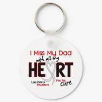 Lung Cancer I Miss My Dad keychains by awarenessgifts Lung Cancer I Miss My Dad keychains
