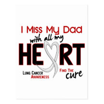 Lung Cancer I Miss My Dad Postcards
