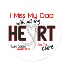 Lung Cancer I Miss My Dad Stickers