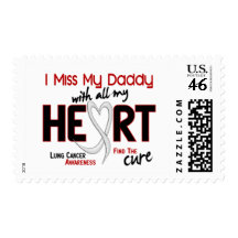 Lung Cancer I Miss My Daddy Postage Stamp