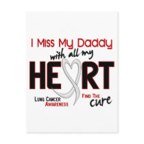 Lung Cancer I Miss My Daddy Post Cards