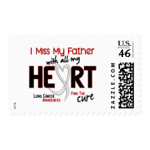 Lung Cancer I Miss My Father Postage