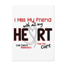 Lung Cancer I Miss My Friend postcards by awarenessgifts Lung Cancer I Miss My Friend postcards