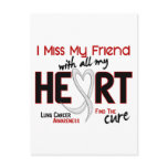 Lung Cancer I Miss My Friend postcards