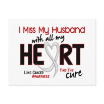 Lung Cancer I Miss My Husband Post Card