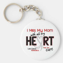 Lung Cancer I Miss My Mom Keychains
