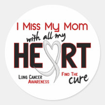 Lung Cancer I Miss My Mom Round Sticker