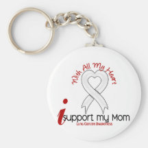 Lung Cancer I Support My Mom Key Chain