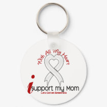Lung Cancer I Support My Mom keychains by awarenessgifts Lung Cancer I Support My Mom keychains