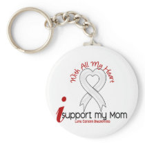 Lung Cancer I Support My Mom Key Chain