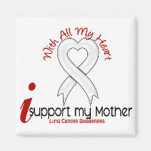 Lung Cancer I Support My Mother Fridge Magnet