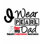 Lung Cancer I Wear Pearl Ribbon For My Dad