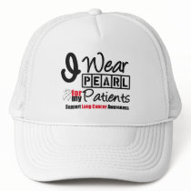 Lung Cancer I Wear Pearl Ribbon For My Patients hats by giftsforawareness Lung Cancer I Wear Pearl Ribbon For My Patients hats