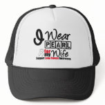 Lung Cancer I Wear Pearl Ribbon For My Wife hats