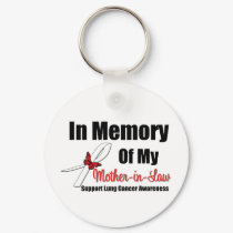 Lung Cancer In Memory Mother-in-Law keychains