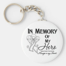 Lung Cancer In Memory of My Hero.png Key Chain