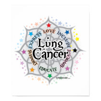 Lung Cancer Lotus posters by fightcancertees Lung Cancer Lotus posters