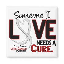 Lung Cancer NEEDS A CURE 2 magnets by awarenessgifts Lung Cancer NEEDS A CURE 2 magnets