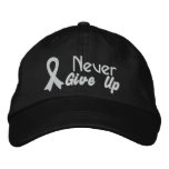 Lung Cancer Never Give Up Embroidered Baseball Cap