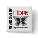 Lung Cancer Never Give Up Hope Butterfly 4.1 Pins