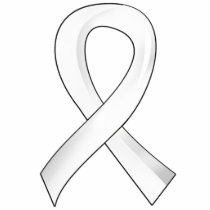 Lung Cancer Pearl Ribbon 3 Photo Sculpture