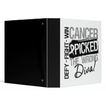 Lung Cancer Picked The Wrong Diva Medical Binder by cancerapparel Lung Cancer Picked The Wrong Diva Medical Binder