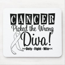 Lung Cancer Picked The Wrong Diva v2 Mouse Pad