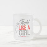 Lung Cancer Ribbon - Fight Like a Girl mugs