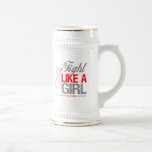 Lung Cancer Ribbon - Fight Like a Girl mugs