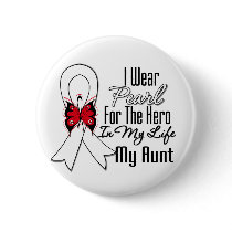 Lung Cancer Ribbon Hero My Aunt buttons by cancerapparel Lung Cancer Ribbon Hero My Aunt buttons