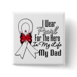 Lung Cancer Ribbon Hero My Dad Pins