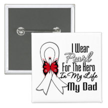Lung Cancer Ribbon Hero My Dad Pins