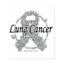 Lung Cancer Ribbon of Butterflies posters
