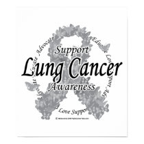 Lung Cancer Ribbon of Butterflies posters by fightcancertees Lung Cancer Ribbon of Butterflies posters