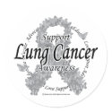 Lung Cancer Ribbon of Butterflies stickers