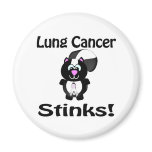 Lung Cancer Stinks Skunk Awareness Design Refrigerator Magnets