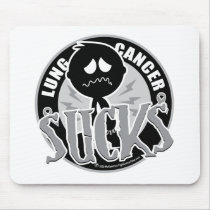 Lung Cancer Sucks mousepads by fightcancertees Lung Cancer Sucks mousepads