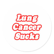 Lung Cancer Sucks stickers by Lung_Cancer_Shirts Lung Cancer Sucks stickers