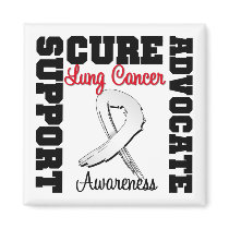 Lung Cancer Support Advocate Cure magnets by giftsforawareness Lung Cancer Support Advocate Cure magnets