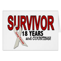 Lung Cancer Survivor 18 Years cards by awarenessgifts Lung Cancer Survivor 18 Years cards