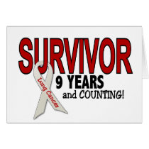 Lung Cancer Survivor 9 Years Card