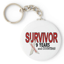 Lung Cancer Survivor 9 Years Keychain