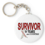 Lung Cancer Survivor 9 Years Keychain