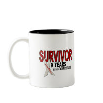 Lung Cancer Survivor 9 Years mugs by awarenessgifts Lung Cancer Survivor 9 Years mugs