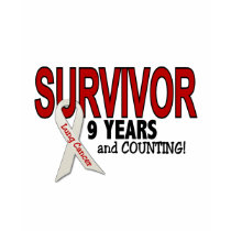 Lung Cancer Survivor 9 Years Tee Shirt