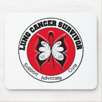 Lung Cancer Survivor Butterfly mousepads by cancerapparel Lung Cancer Survivor Butterfly mousepads